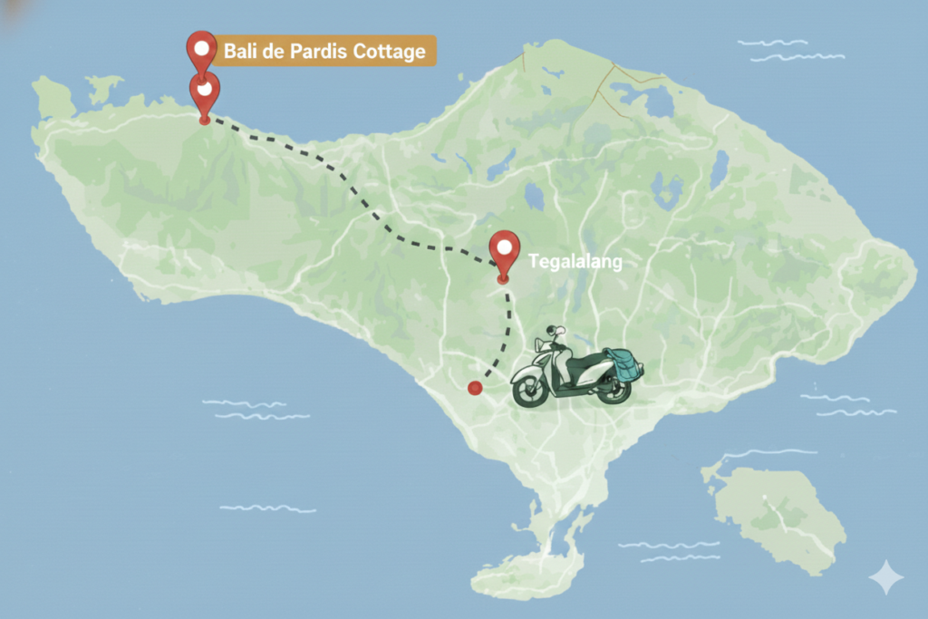 On a fait le tour de Bali à scooter.