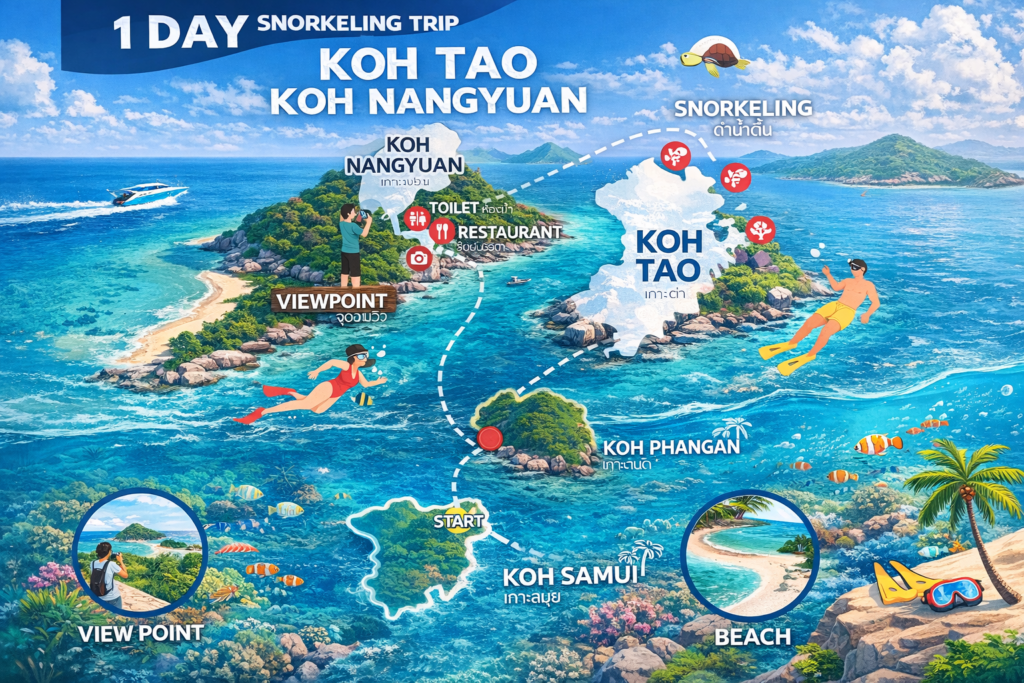 Snorkeling à Koh Tao et Koh Nangyuan